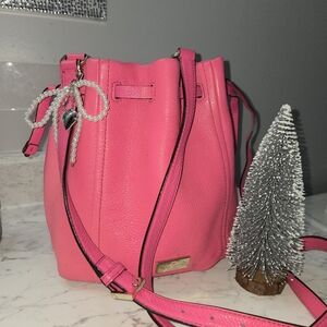 Kate Spade Hot Pink Pebbled Leather Women's Hobo.